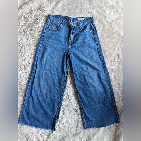Rag & Bone Featherweight Sofie Ultra Wide Leg Jean in Otto Medium Wash Size 31 - Picture 5 of 15